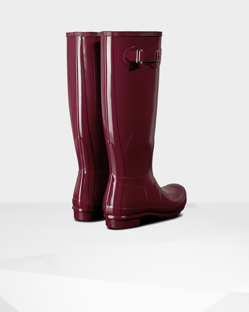 Botas De Altas Original Gloss Hunter Mujer - Rojos - 374865JFM